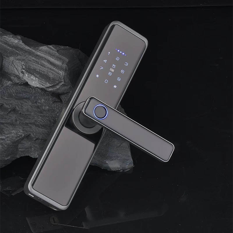 Given the mechanical structure of a smart lock, how should a protective mechanism be designed to prevent forced entry and lock picking?