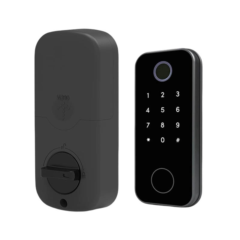 How does the capacitive fingerprint sensor on the smart deadbolt lock perform when the user's finger is wet, oily, or covered with a thin glove?